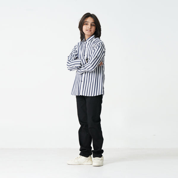 Classic Wide Striped Shirt